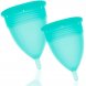 Foto 0: Stercup Aquamarine � Pack de copos menstruais em silicone m�dico � conforto e sustentabilidade � Tamanho S + L