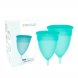 Foto 1: Stercup Aquamarine � Pack de copos menstruais em silicone m�dico � conforto e sustentabilidade � Tamanho S + L