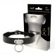 Foto 2: Noir Ring Desire � Gargantilha em couro vegano com anel pendente � Preto