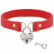 Foto 0: Rouge Heart Lock � Gargantilha em couro vegano com cadeado em forma de cora��o� Vermelho intenso