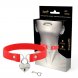Foto 2: Rouge Heart Lock � Gargantilha em couro vegano com cadeado em forma de cora��o� Vermelho intenso