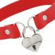 Foto 3: Rouge Heart Lock � Gargantilha em couro vegano com cadeado em forma de cora��o� Vermelho intenso