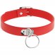 Foto 0: Rouge Ring Desire � Gargantilha em couro vegano com anel pendente � Vermelho